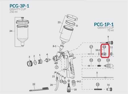 Air valve seat set